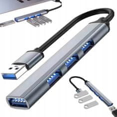 Verkgroup 4 vratni USB 3.0 razdelilnik priklopna postaja razdelilec splitter 5Gbps