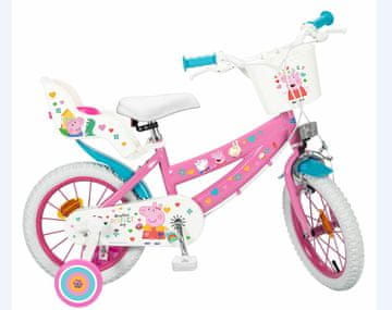 shumee Otroško kolo Peppa Pig 14 palcev za deklice 4-6 let roza