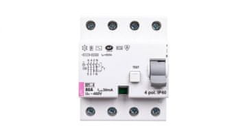 shumee 4P 80A 0,03A diferencialno varovalko tip AC EFI-4 02062145