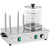 Royal Catering Grelnik za hot doge s 4 nabodalci za žemljice in posodo za 30 klobas, 650 W