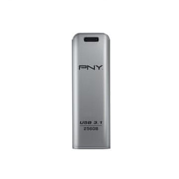 slomart PNY ELITE STEEL USB ključek 256GB, USB 3.1 Gen 1, srebrn