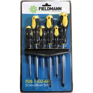 slomart Fieldmann FDS 1102-6R komplet 6 izvijačev, rdeča/črna