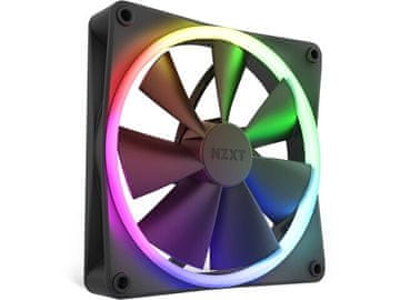 slomart NZXT F140 RGB 140mm črn računalniški ventilator
