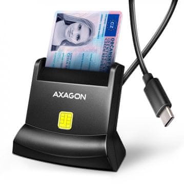 Smart AXAGON CRE-SM4NC bralnik pametnih kartic USB-C