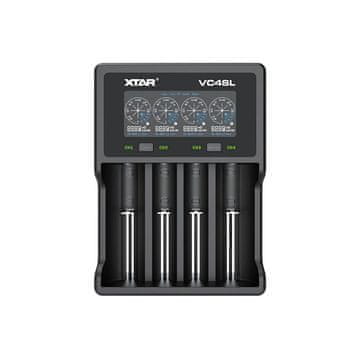 slomart XTAR VC4SL polnilnik za baterije 4-kanalni, Li-ion/Ni-MH/Ni-CD