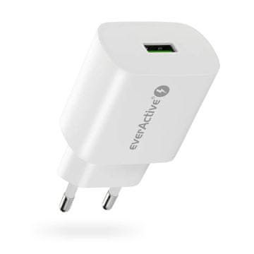 slomart EAV SC-250Q polnilec 18W, 1x USB-A, Quick Charge 3.0, bel