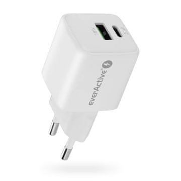 slomart EAV SC-330Q polnilec 20W, 1x USB-A, 1x USB-C, Quick Charge 3.0, bel