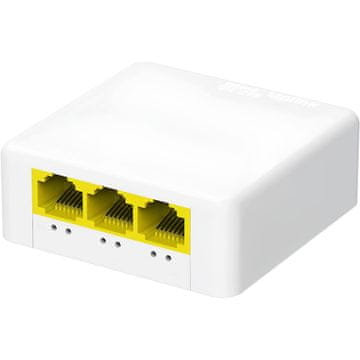 Dexxer LAN switch POE mrežno stikalo 3 port razdelilnik do 1000 Mb/s