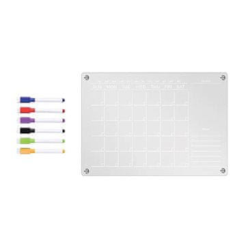 Cool Mango magnetna tabla za hladilnik, otroški koledar, tedenski ali mesečni, s 6 markerji, 40 × 30 cm - Calendary
