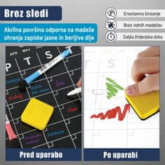 Cool Mango Magnetni planer in koledar za hladilnik, tedenska tabla za suho brisanje 40 × 30 cm s 6 markerji in magnetno gobo – Calendary