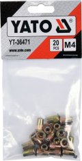 YATO JEKLENE KOVIČNE MATICE M4, 20 KOSOV YT-36471