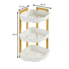 5Five® Kopalniška polica Natureo iz bambusa, bela