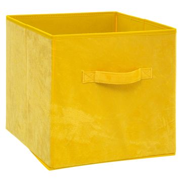 5Five® Tekstilna posoda 31x31 cm Rumen žamet