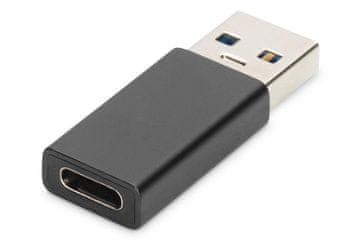 Digitus USB 3.0 adapter visoke hitrosti tipa USB C/USB A M/F črne barve