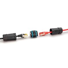 shumee Zunanji digitalni konektor kat. 6A, zaščitni razred IP68, priključek RJ45-RJ45