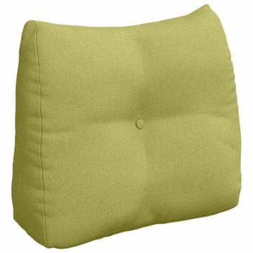 Vidaxl Poglavni vzglavnik Svetlo zelena 60 x 24 x 50 cm blago