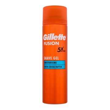 Gillette Fusion Moisturising Shave Gel vlažilen gel za britje s kakavovim maslom za moške
