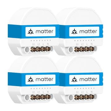 Meross MEROSS MSS815MAQUA-UN 4-Pack Smart Wi-Fi Switches