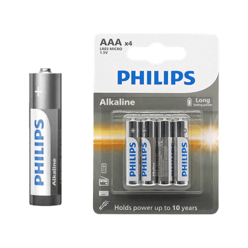 Bateria PHILIPS Baterija alkalna LR03, 4 kom