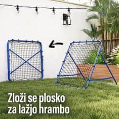 Smania Zložljiva odbojna mreža SpikeBack, odbojna mreža za nogomet in odbojko