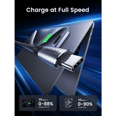 Ugreen USB-C na USB-C 3.1 Gen 2 5A kabel, 240W, PD, 4K60Hz, črn, 1m (80150)