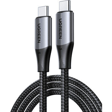 Ugreen USB-C na USB-C 3.1 Gen 2 5A kabel, 240W, PD, 4K60Hz, črn, 1m (80150)