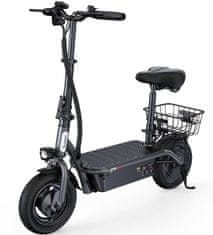 ISCOOTER iScooter F3 zložljiv električni skiro s sedežem in košaro, 1000 W, 48 V 13 Ah, do 60 km, 10" pnevmatike