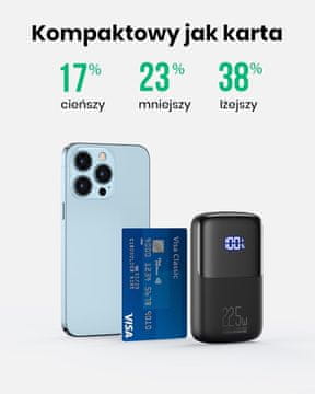 Iniu mini prenosna baterija 10000mAh 22,5W hitro polnjenje USB-C iPhone