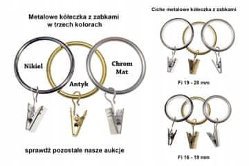 Kovinske sponke za karnise za aluminijaste karnise, sponke za zavese, 100 kosov, srebrne