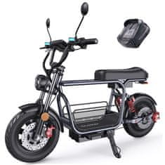 ISCOOTER iScooter DX5 električni skuter s sedežem, 1500 W, 48 V 15,6 Ah, do 55 km/h, doseg do 72 km, 15-palčne pnevmatike