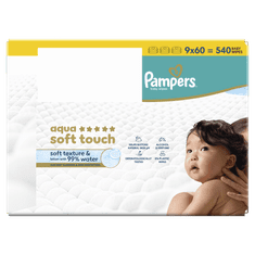 Pampers Aqua Harmonie vlažilni robčki, 540 kosov