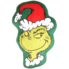 sarcia.eu Grinch Božična, MEHKA Dekorativna blazina, okrasna za sobo, ŽAMETNA oblikovana blazina 32x22cm OEKO-TEX