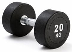 Kubisport 20 kg enoročna ovalna črna utež