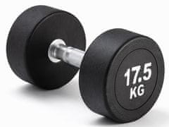 Kubisport Enoročna utež 17,5 kg, ovalna, črna