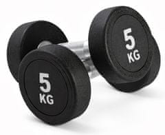 Kubisport 5-kilogramska enoročna utež, ovalna, črna