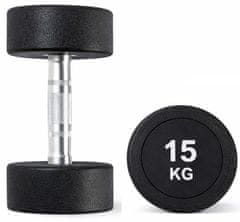 Kubisport Enoročna utež 15 kg, ovalna, črna
