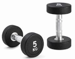 Kubisport 5-kilogramska enoročna utež, ovalna, črna