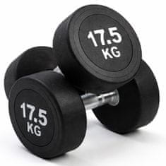 Kubisport Enoročna utež 17,5 kg, ovalna, črna