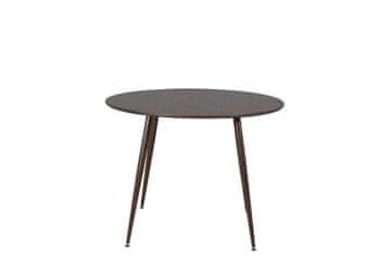 Venture Design Jedilna miza Plaza okrogla 100x75 cm oreh