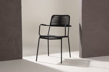 Venture Design Fotelj Lindos 66x55x85 cm Črna
