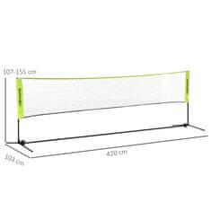 Homestar Komplet za badminton mrežo nastavljiv 420x103x107-155 cm modra