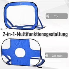 Homestar Set nogometnih golov Pop Up 123x80x80 cm modre barve