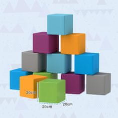 Homestar Set mehkih gradnikov 12 kosov 20x20x20 cm večbarvno