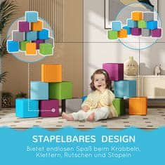 Homestar Set mehkih gradnikov 12 kosov 20x20x20 cm večbarvno