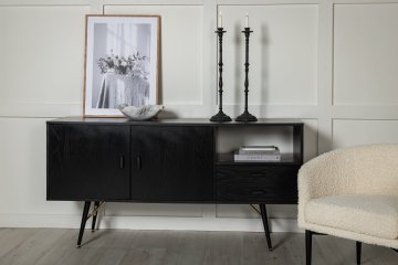 Venture Design Shranjevalna enota 46x80x160 cm črna