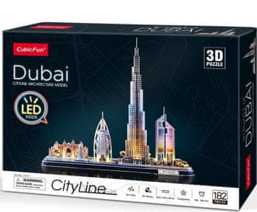 Puzzle Cubic Fun MC179h 3D LED sestavljanka Dubaj, 150 kosov