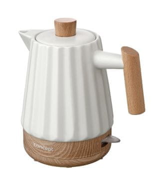 slomart Concept RK0090 kuhalnik vode 1,5l, bela keramična posoda