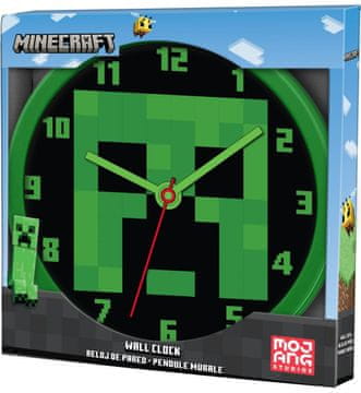 slomart KIDS EUROSWAN Minecraft stenska ura 25 cm