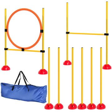 Homestar Set za agilnost psov, 4-delni nastavljiv trening opreme, 124x19,5x103 cm, rumena
