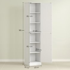 Homestar Kopalniška omarica 40x35x180 cm Bela